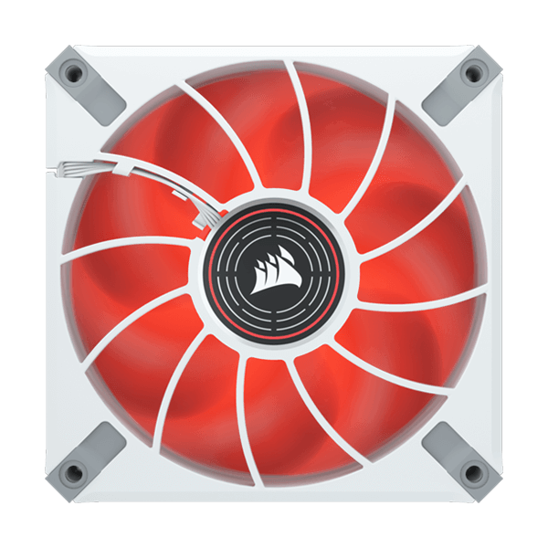 Corsair ML120 LED Elite 120mm Red LED Cabinet Fan (Single Pack - White Frame)
